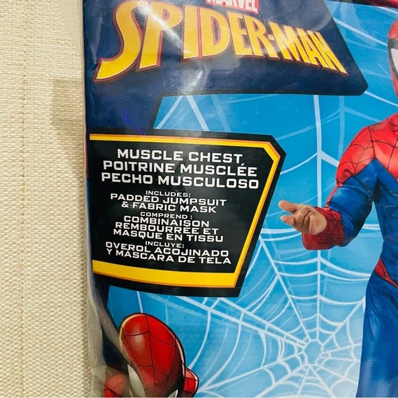 NEW Marvel Spiderman Child Kid Costume Size M 8-10‎ - Picture 2 of 5